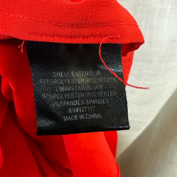 Badgley Mischka Red Off Shoulder Ruffle Gown Maxi Dress Size 2 - Picture 7 of 9